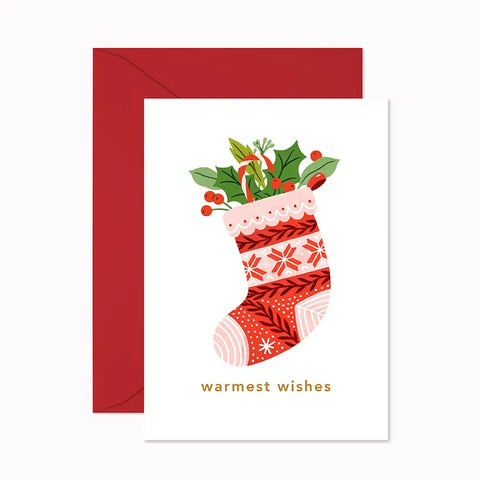 Warmest Wishes Stocking Mini Card