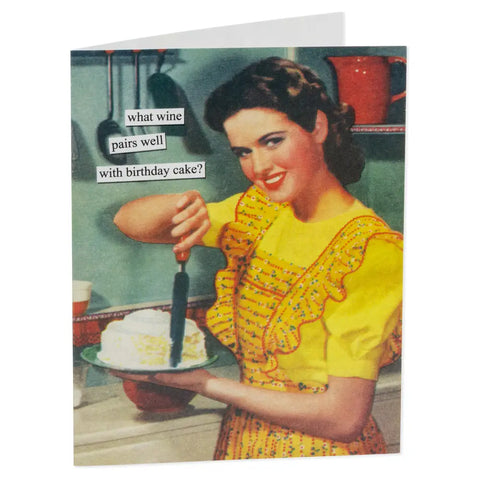 What Wine Pairs Well With Birthday Cake Card