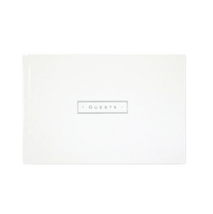 White Leather Guest Book