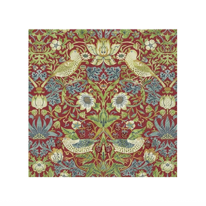 William Morris Lunch Napkins - Strawberry Thief (V&A) Red