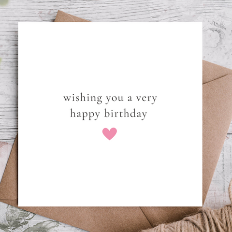 Wishing You A Very Happy Birthday Card