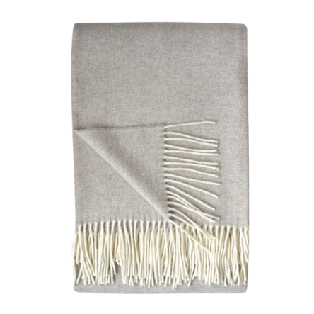 Wool Langley Greige Throw
