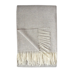 Wool Langley Greige Throw