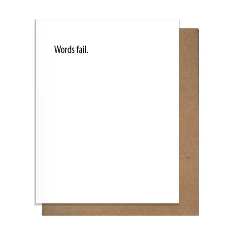 Words Fail Sympathy Card