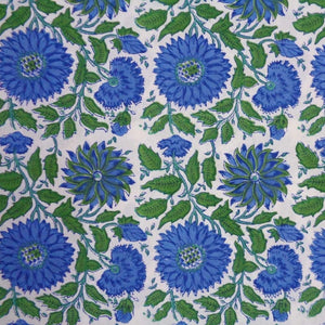 Surajmukhi Blue Block Printed Cotton Napkin
