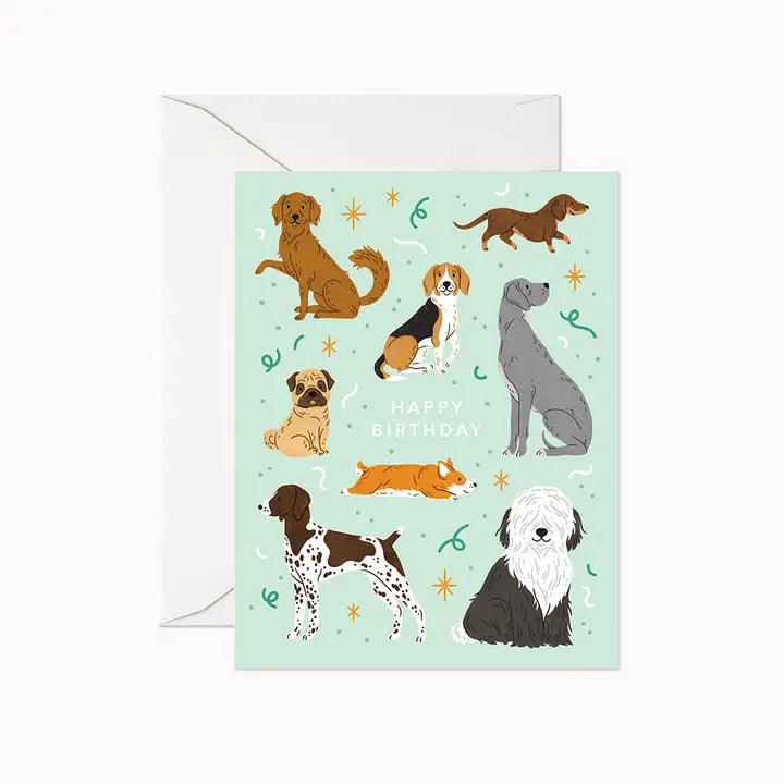 Dogs Birthday Greeting Card