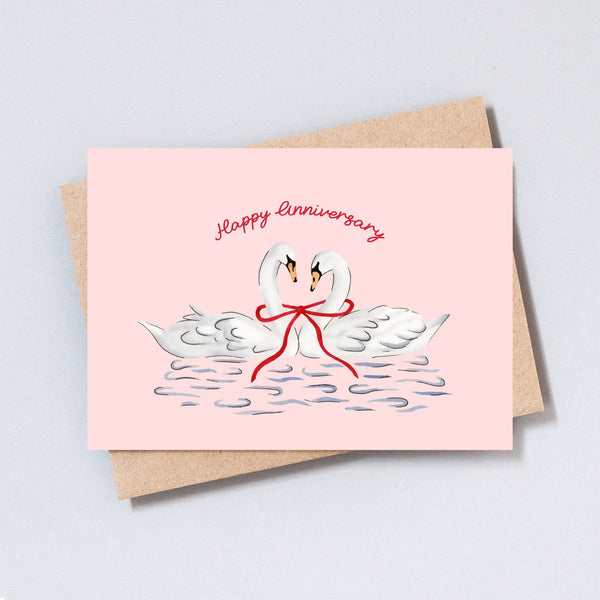 Swan Anniversary Card