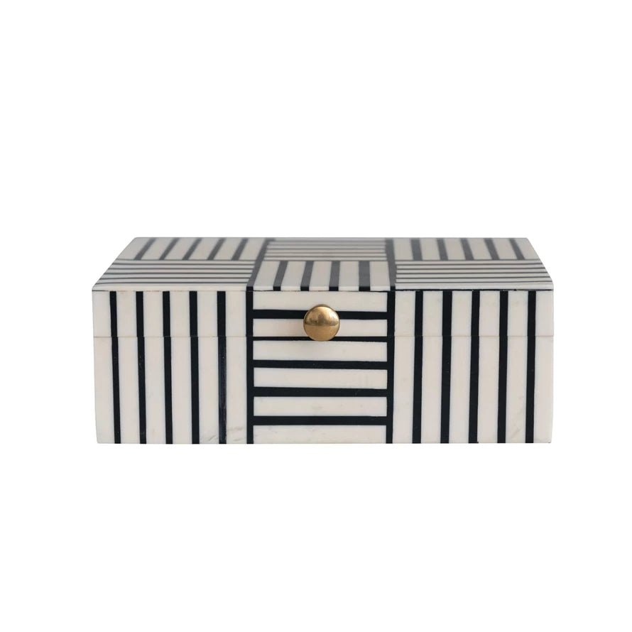 Black & Ivory Resin Box