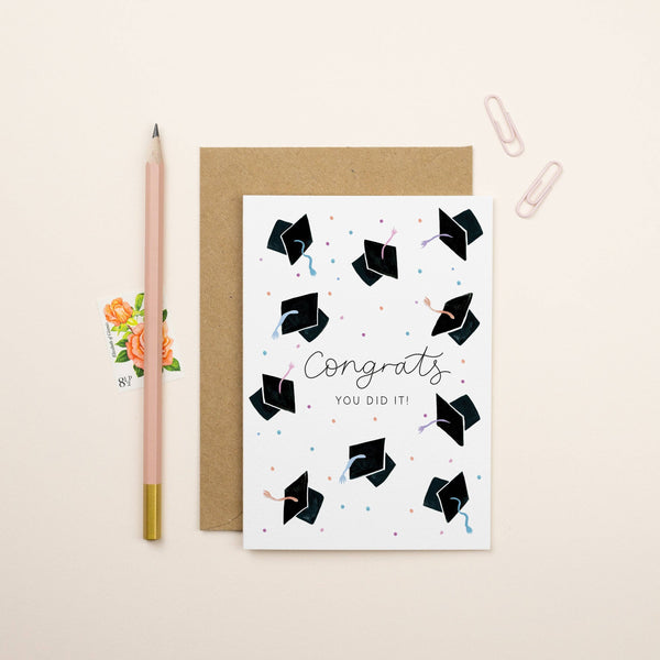 Graduation Card, Congrats You Did It