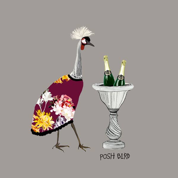 Posh Bird Greeting Card