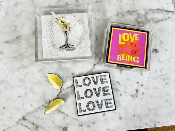 Acrylic Napkin Weight - Martini