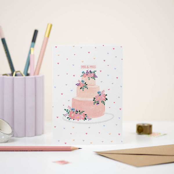 Mr and Mrs Cake Card