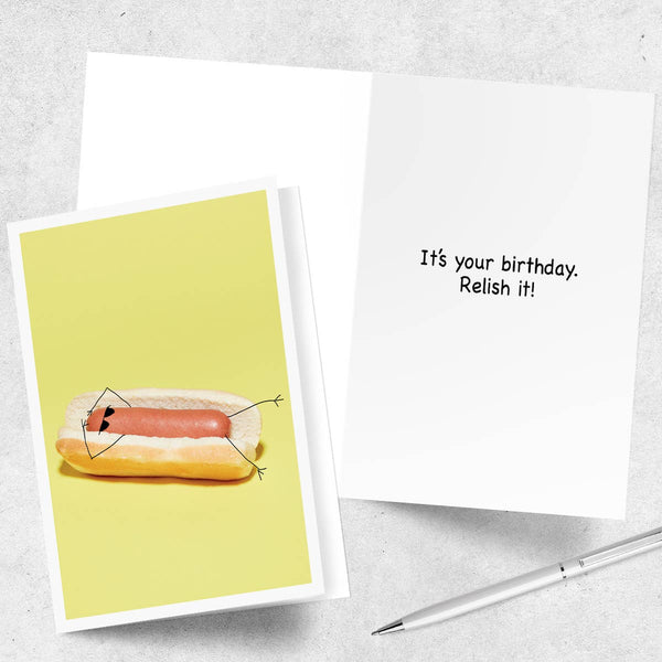 Hot Dog Happy Birthday Greeting Card
