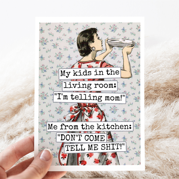 My Kids In The Living Room... Mother's Day Card