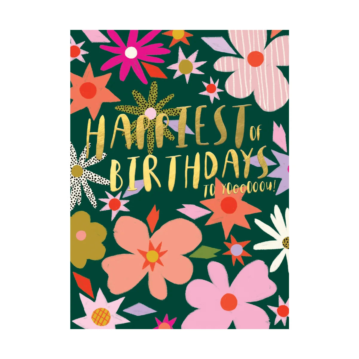 Happy Bithrday Flower Bush Card
