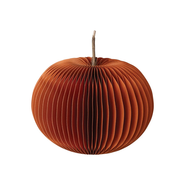 Recycled Paper Folding Honeycomb Pumpkin - 2 sizes