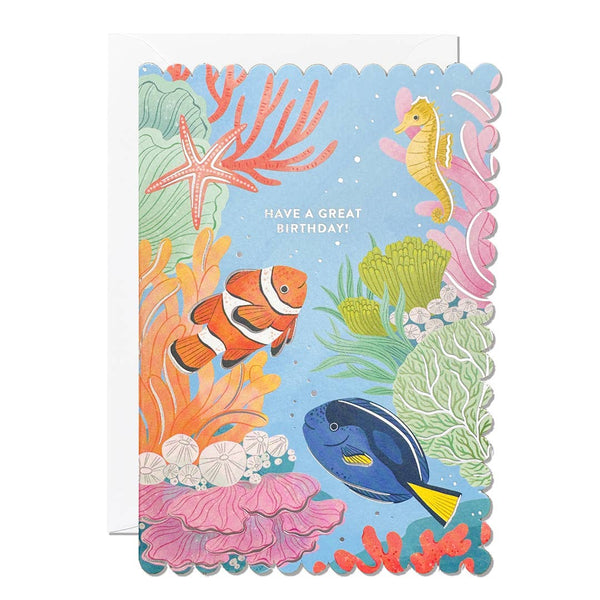 Fish & Coral Design Greeting Card