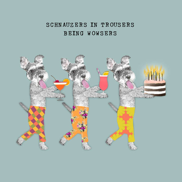 Schnauzers in Trousers Card