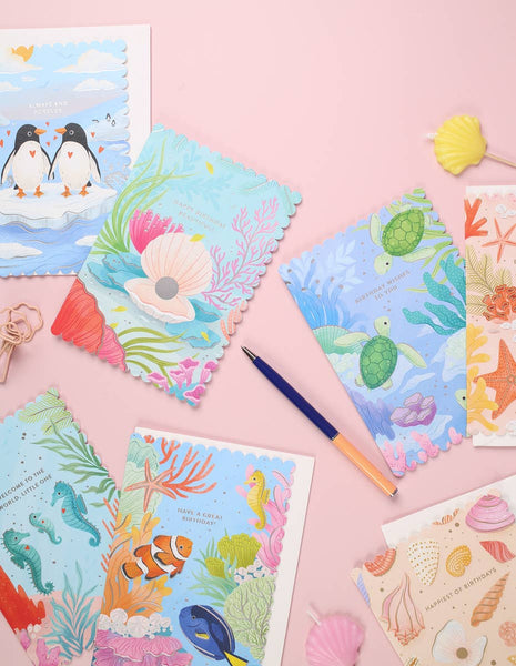 Fish & Coral Design Greeting Card