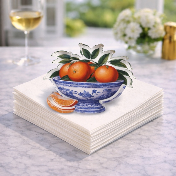 Acrylic Napkin Weight - Mandarin