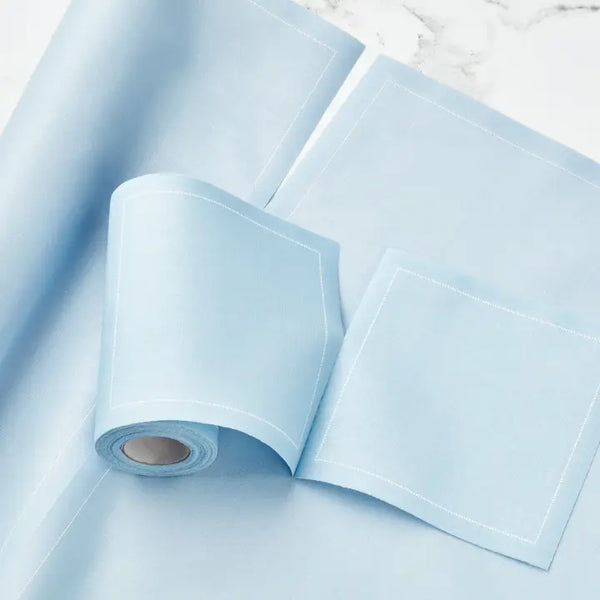 Foggy Blue Cotton Cocktail Napkins 50 Pieces