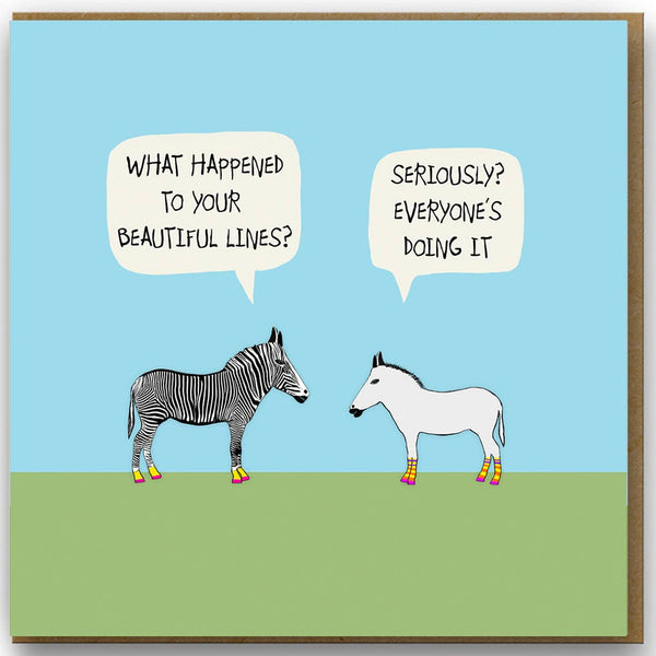 Funny Zebra Botox Card