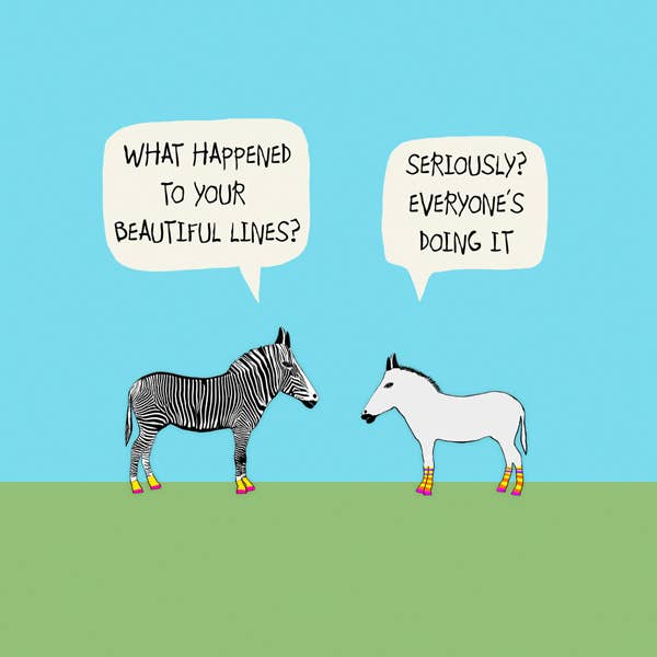 Funny Zebra Botox Card