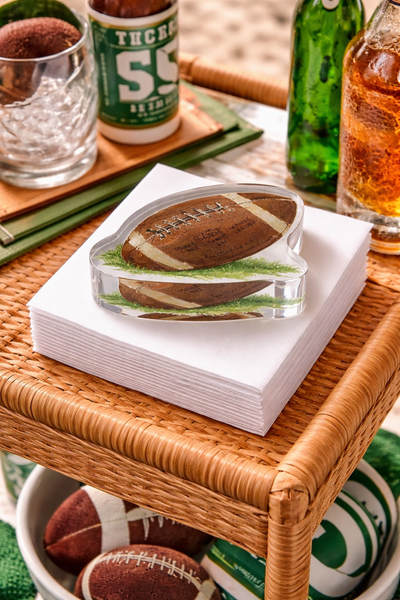 Acrylic Napkin Weight - Football