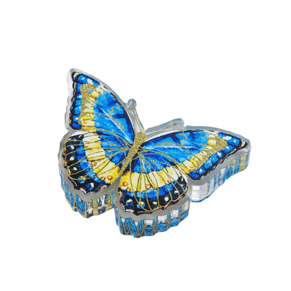 Acrylic Napkin Weight - Butterfly Blues