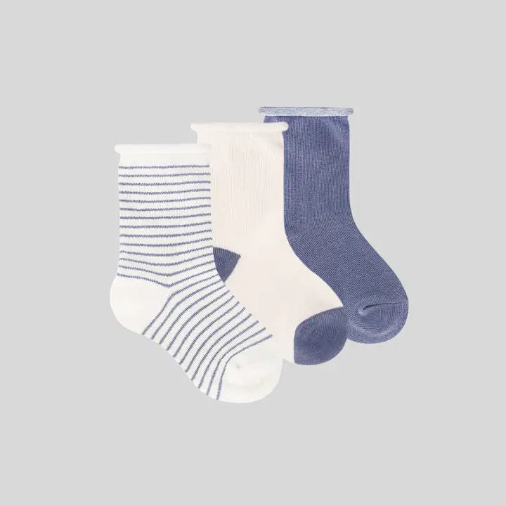 Organic Cotton Folkstone Toddler 3 Pack Socks
