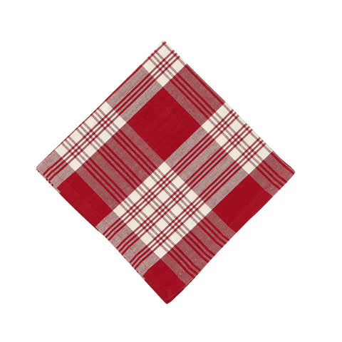 Stone Red Plaid Tablecloth