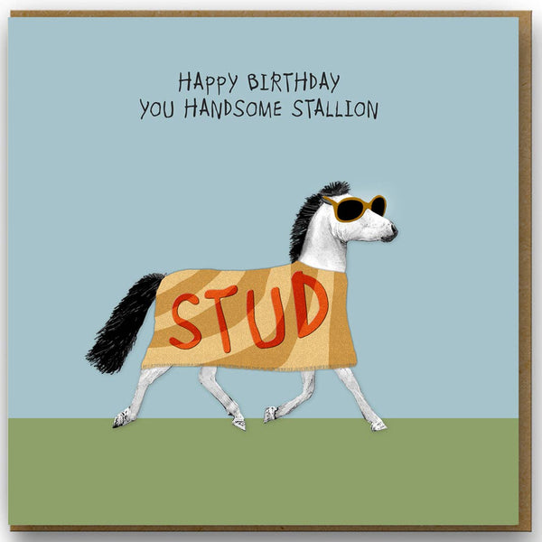 Handsome Stallion Birthday Card