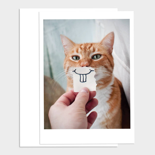 Smile On Face Cat Card
