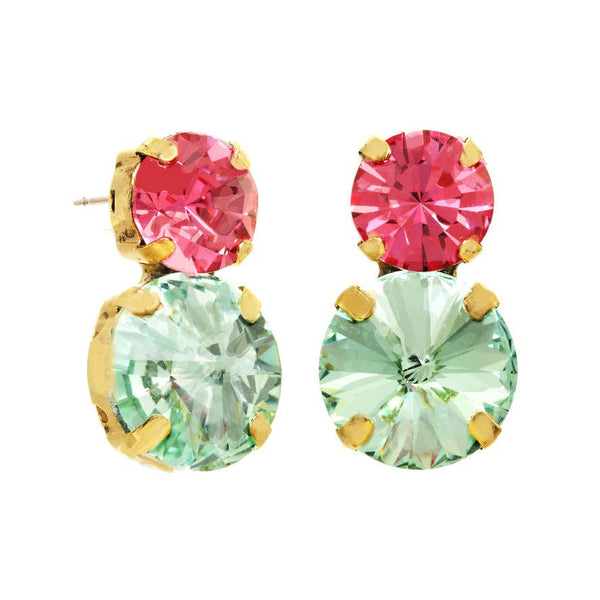Maegan Earrings Watermelon in Pink / Aqua Champagne