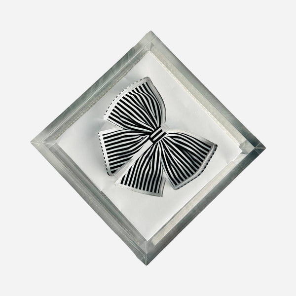 Acrylic Napkin Weight, Black Bow