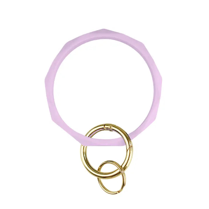 Silicone Diamond Bracelet Keychain - Lavender
