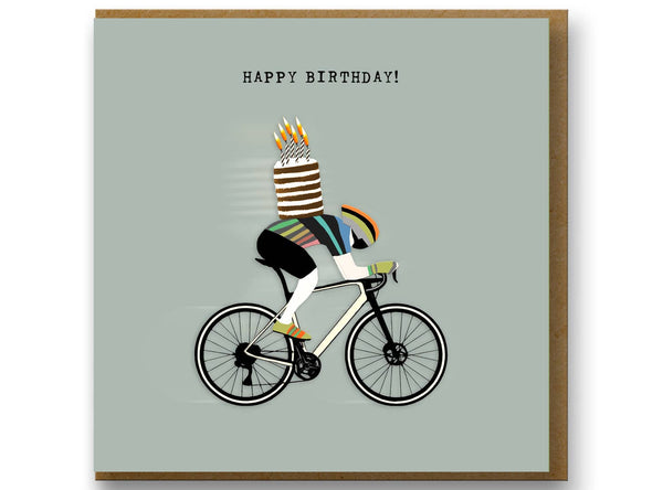 Cyclist Themed Birthday Card