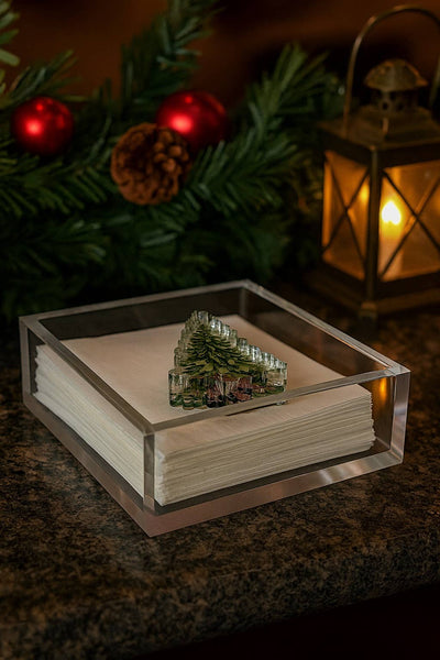 Acrylic Napkin Weight - Christmas Tree