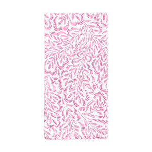 Fuchsia & White Leaves Cloth Dinner Napkin