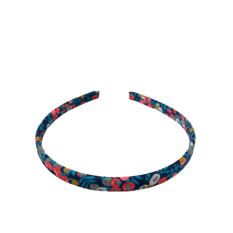 Liberty of London Fabric Headband - Wiltshire Navy Red