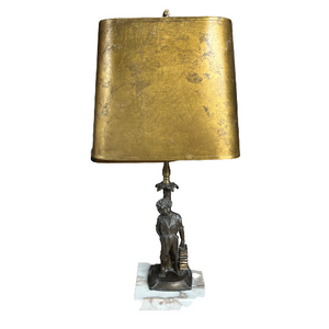 Vintage Brass & Marble Lamp