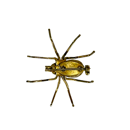 Vintage Green Spider Pin