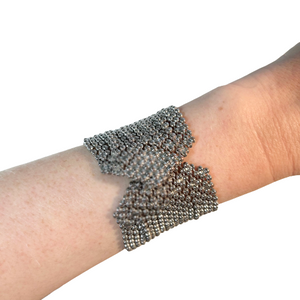 Vintage Yik Fung Silver Mesh Bracelet