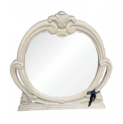 Vintage Italian White Art Deco Mirror