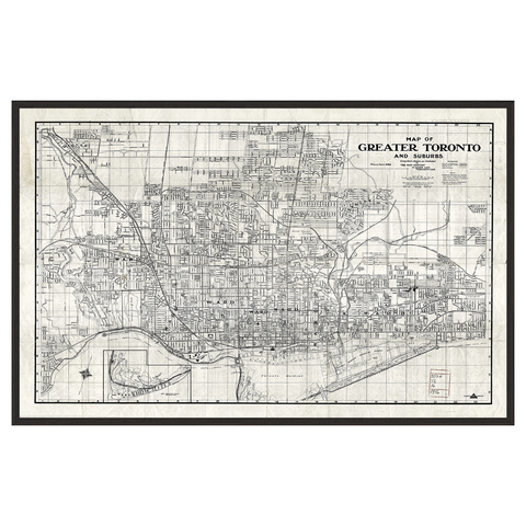 Map of Greater Toronto circa 1916
