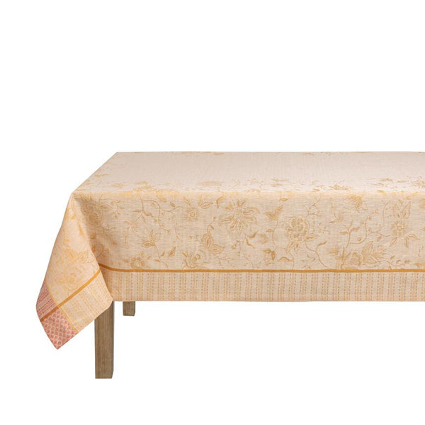 Le Jacquard Français Linen Tablecloth - Été Indien Orange