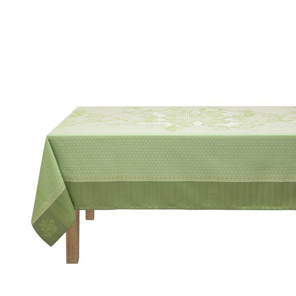 Le Jacquard Français Cotton Tablecloth - Promenade Impériale Green