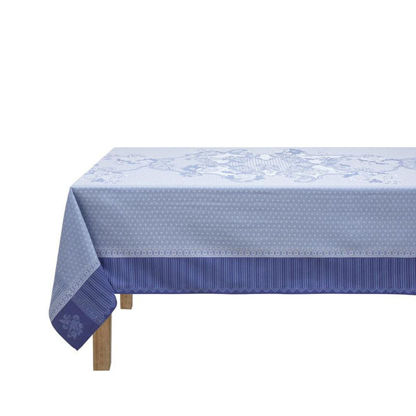 Le Jacquard Français Cotton Tablecloth - Promenade Impériale Blue