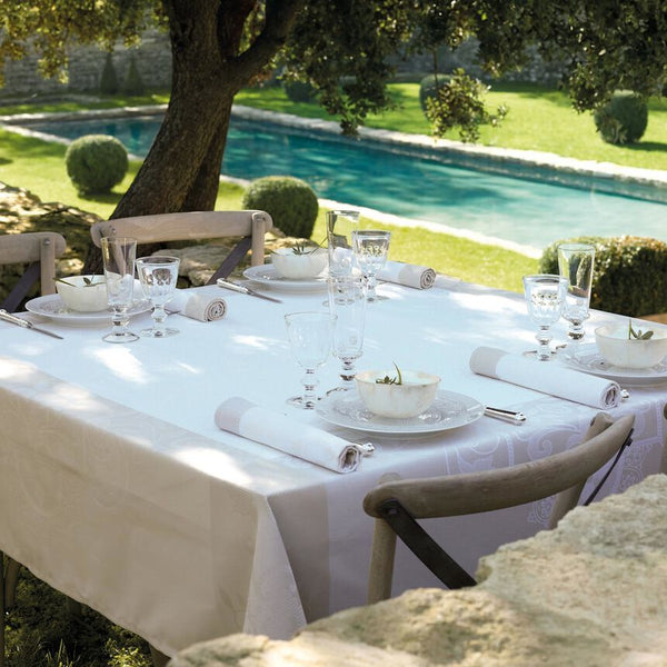 Le Jacquard Français Cotton Tablecloth - Venezia Ivory