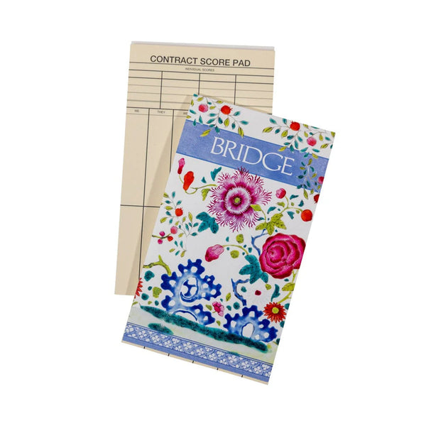 Floral Porcelain Bridge Score Pad By Caspari